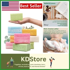 8-Pack Natural Triple Milled Soaps 6.6oz Enriched with Organic Shea for All S...