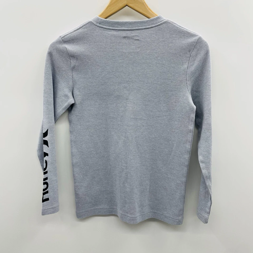 Camiseta Hurley Jóvenes Niños Talla 10/12 Térmica Cuello Redondo Manga Larga en Gris 904 Foto 4 de 4