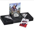 Superman Batman Wonder Woman 2025 US Mint 3 x 2 1/2oz Silver Comic Art Medal Set