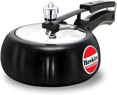 #ad 2 Litre Contura Black Pressure Cooker Hard Anodised Inner Lid Cooker Handi $60.55