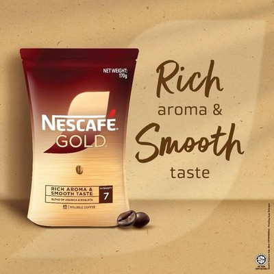 NESCAFE Gold Instant Coffee Powder Refill Pack 170g X 2 (Bundle Item)