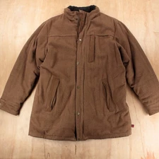 vtg WOOLRICH men's insulated wool blend car coat overcoat MEDIUM tag 16608