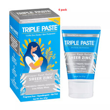Triple Paste Diaper Rash Cream Sheer Zinc 12.8 2oz Exp. 12/2024 6 Pack