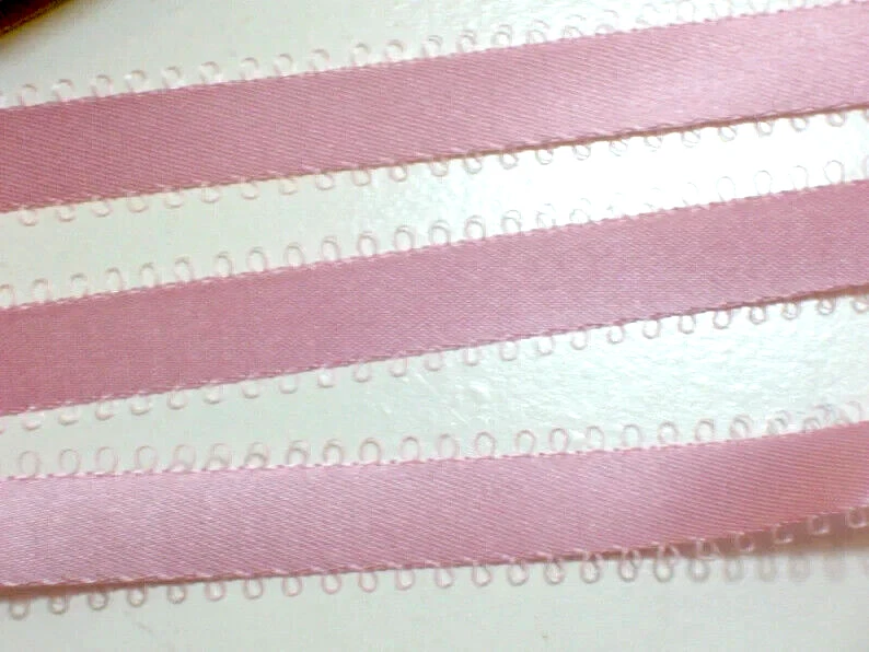 Dusty Pink Picot Double-Face Satin Ribbon 1/2" wide x 8 yards Feather Edge B10 - Image 2 of 4