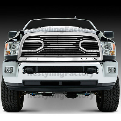 Big Horn Chrome Packaged Grille w/ Shell for 10-18 Dodge RAM 2500+3500 