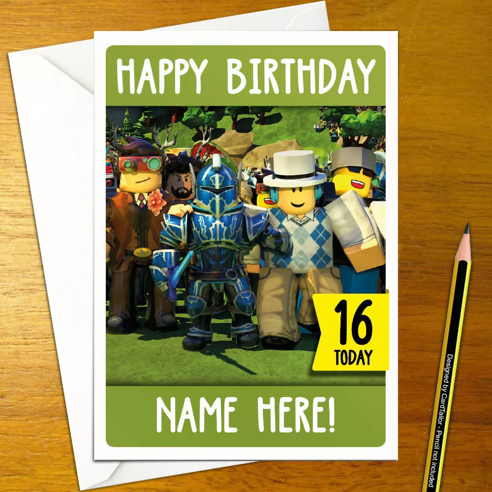 ROBLOX Personalised Birthday Card - mmo multiplayer personalized crafting