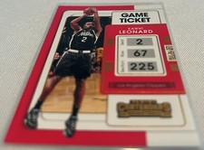 2021-22 Contenders Basketball Kawhi Leonard Clippers Game Ticket Bronze #22
