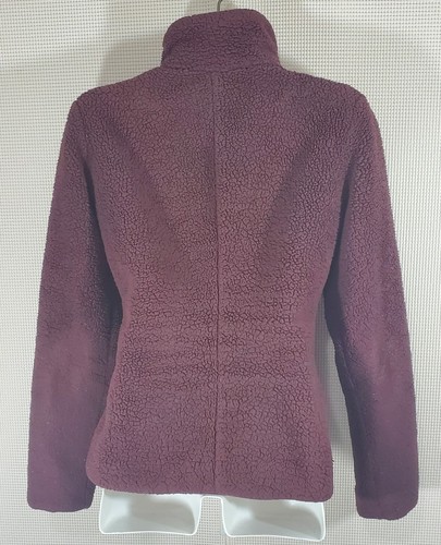 Patagonia Jacket Womens XS Deep Pile Fleece Full Zip Dark Red Maroon Sherpa - Picture 4 of 10