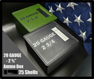 20 GAUGE 2-3/4'' - 25 Shell Ammo Box Storage