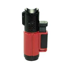 Triple Jet Flame Torch Lighter Refillable Lockable Windproof   W/ Cigar Puncher