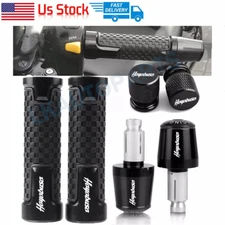 Black Grip Handlebar Balanced Plug slider Bar End Cap Cover For SUZUKI Hayabusa