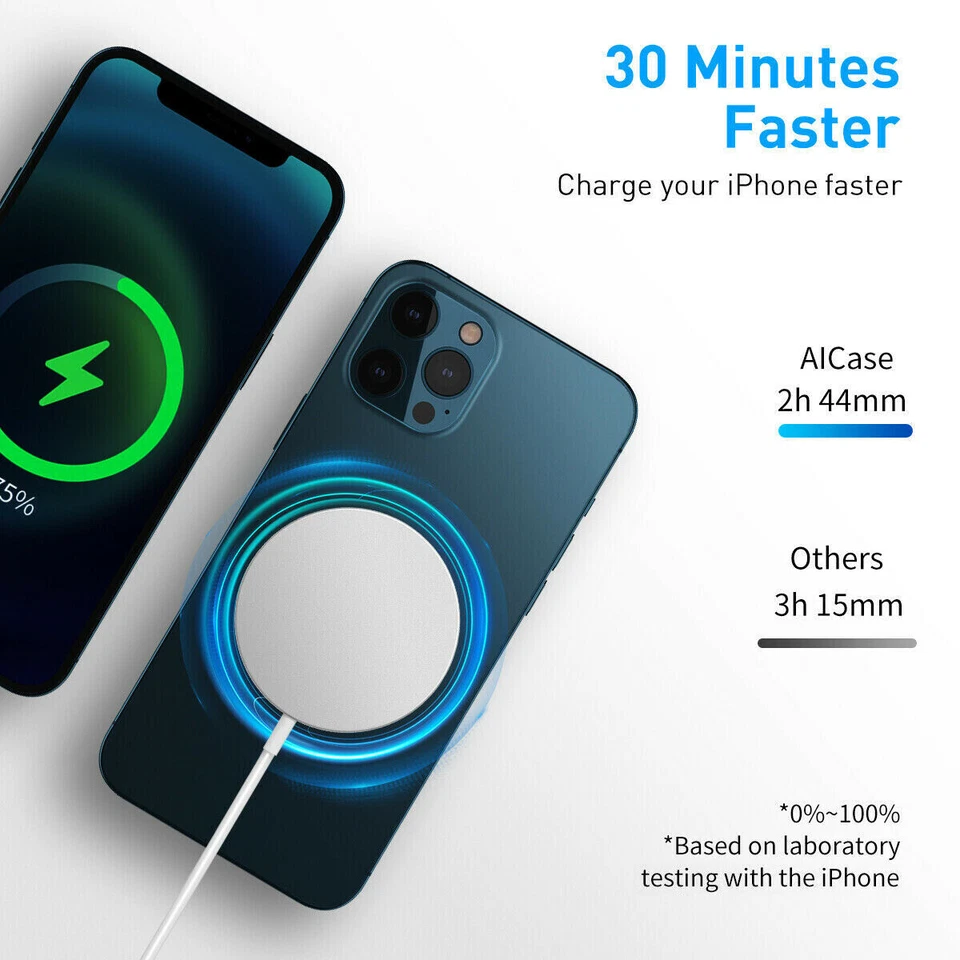 Magnetic Wireless Fast Charger Charging Pad Dock for MagSafe Apple iPhone US - Image 4 of 4