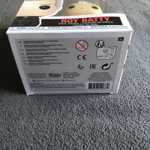 Funko Pop! Movies Blade Runner Roy Batty #1034 Vinyl Figurine - NIB - Picture 6 of 7