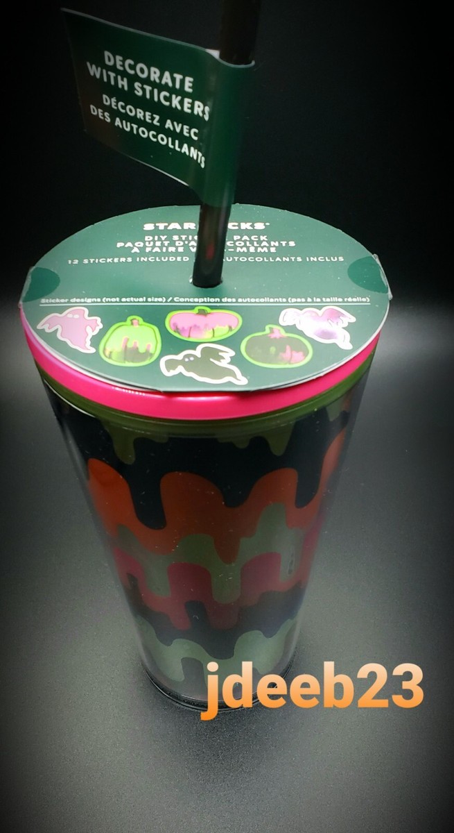 Starbucks Halloween 2023 Multicolor Drip Glow-In-The Dark 16 Oz Cold Cup  Tumbler | eBay