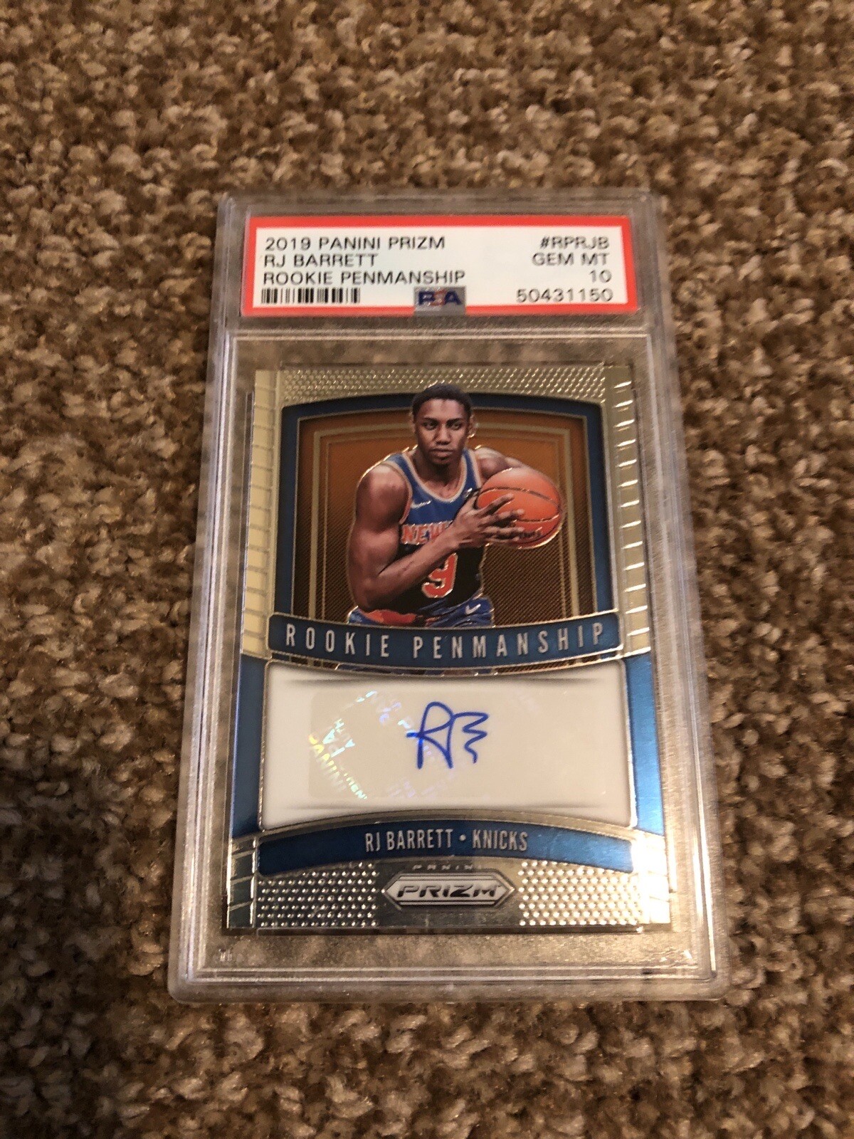 RJ Barrett 2019 Panini Prizm Rookie Penmanship Auto Gem Mint PSA 10  #RPRJB