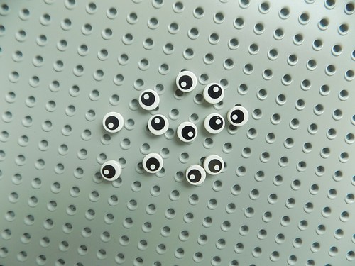 Lego 98138 White Tile, Round 1x1 Eye Patterns lot of 12 pick your style - Picture 6 of 8