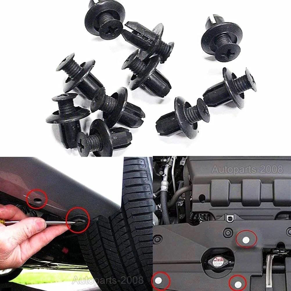 100Pcs Auto Bumper Clips Car Clips Plastic Rivets Fasteners Push Retainer Kit
