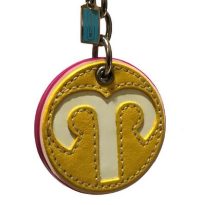 MINT Coach Ltd Ed Yellow Curving Horn Zodiac Aries Key Fob Key