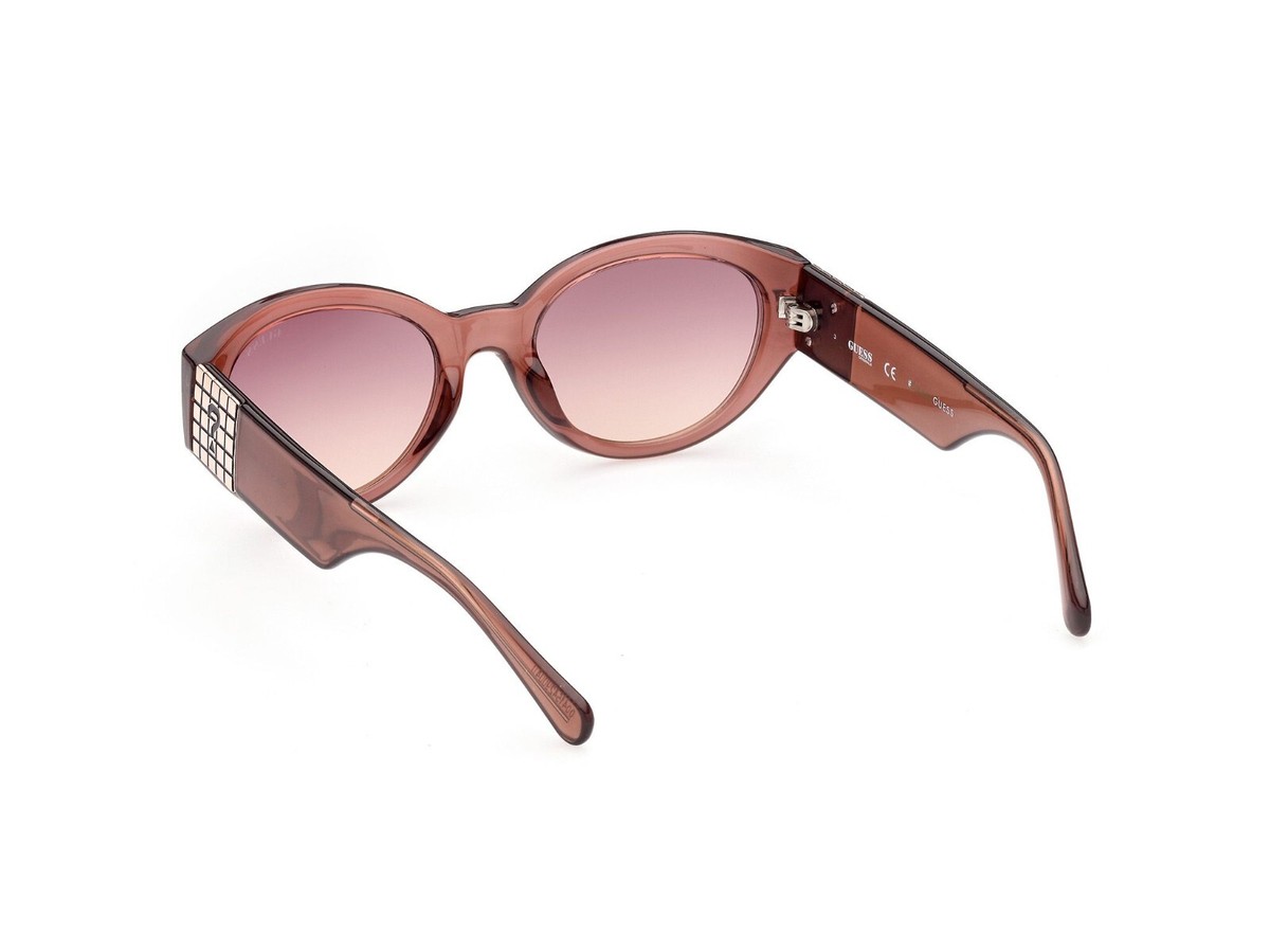 Guess GU8241 71Z Pink Crystal Cat Eye Plastic Sunglasses 