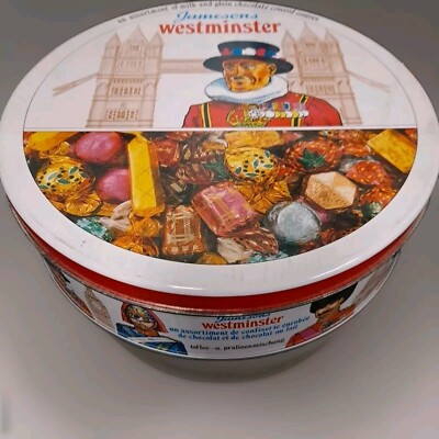 Vtg Jamesons Westminster Chocolates Candy Tin Empty Collectors Tin Made England