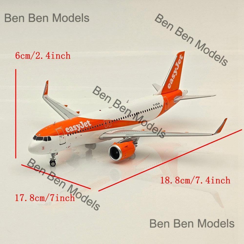 1:200 easyJet A320neo G-UZLM -JFOX JF-A320-046 Diecast Model WITH