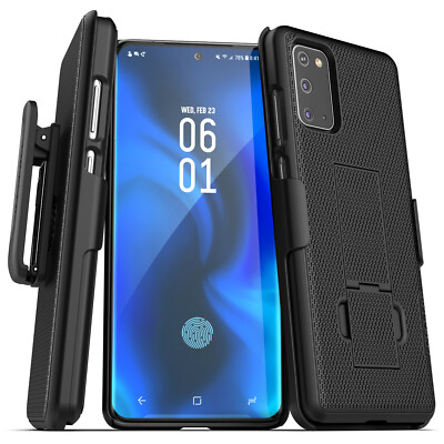 For Samsung Galaxy S20 Belt Clip Case Slim Cover with Holster - Black