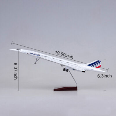 1/125 Air France Concorde Airplane With Voice Light Plane Model