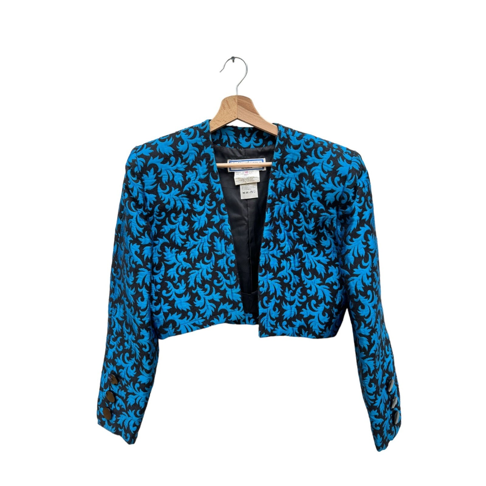 Giacca blazer blu Yves Saint Laurent inverno 1990 taglia 40 adatta a M