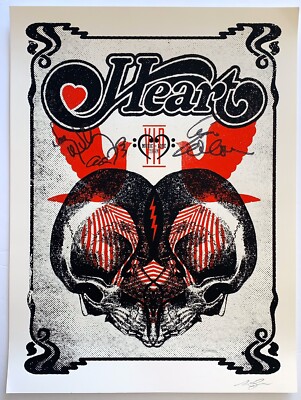 Heart signed poster concert tour group autographed music love | eBay