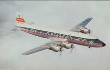 National Airline Prop Airplane Postcard 13084a