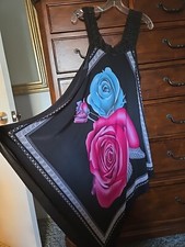 Hot's Wing Asymetrical Hem Sleeveless Lace  Strap Rose Dress OSFM stretch