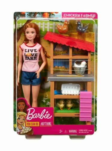 farmer barbie with chicken