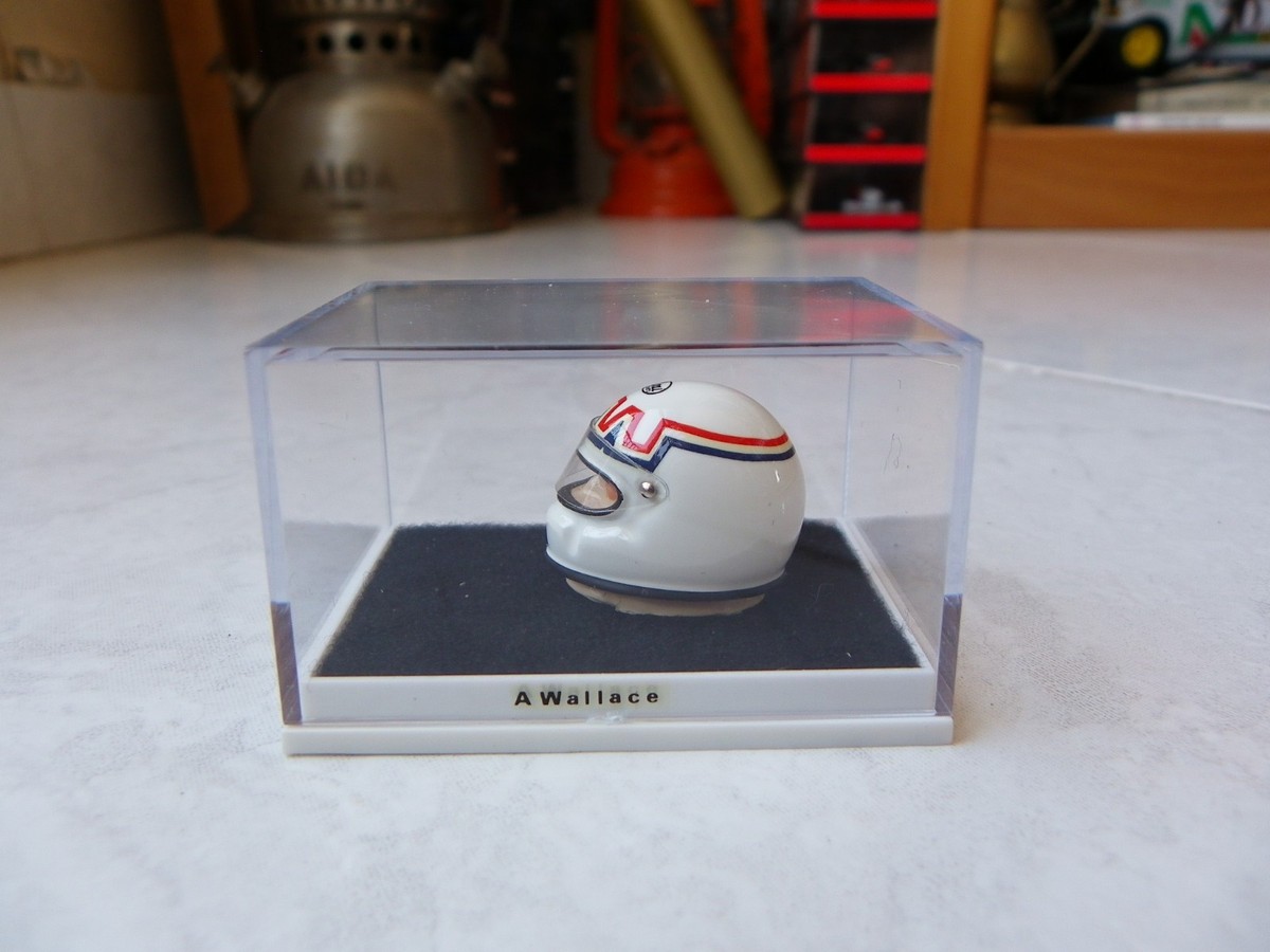 Casque Miniature 1/12 Andy Wallace F1 - JF Créations - Occasion Avec Emballage