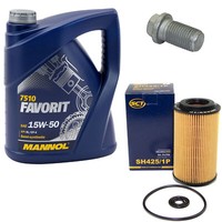 MotoröL ÖLfilter SH425/1P 15W50 5Liter + ÖLablassschraube FüR Mercedes W210 W202