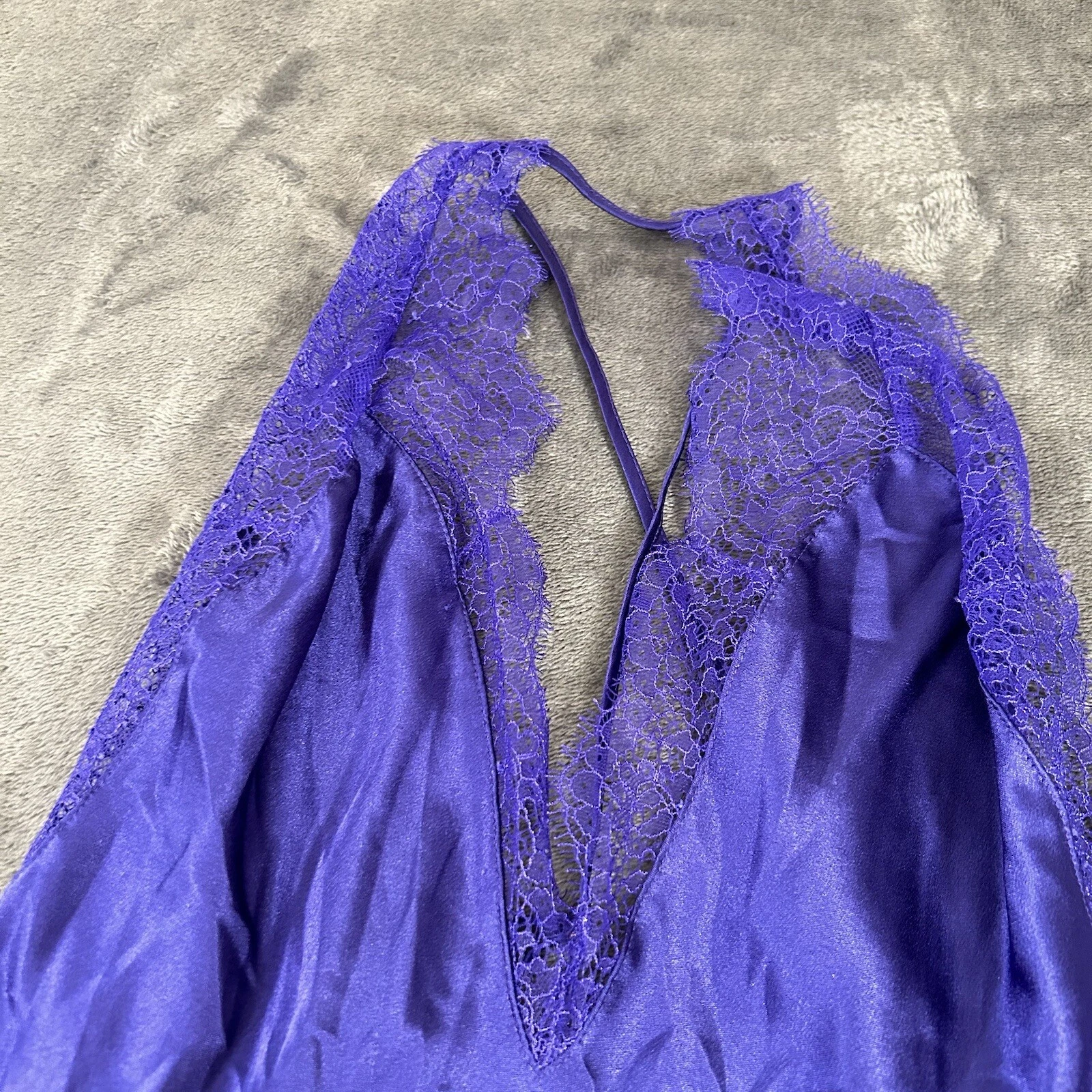 UNDERCOVER Abito Victorias Secret donna piccolo blu top pizzo pigiama pullover sexy