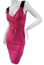 EUC D&G (Dolce & Gabbana) Fuschia Crisscross Design Dress, Head Turner! Size 4