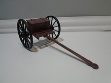 PLASTIC ARTILLERY GUN CARRIAGE WAGON 2" X 2.25" X 5" FIGURE TOY UNBRANDED AF430