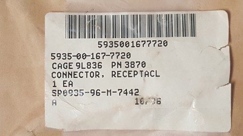 Ever-lok,Connector Receptical, Plug 3 Pin Female, 10A, 600VAC, Russelstoll, 3870 - Picture 6 of 6