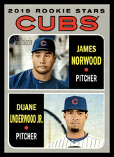 2019  Topps Heritage #121 Duane Underwood Jr. / James Norwood RC Cubs