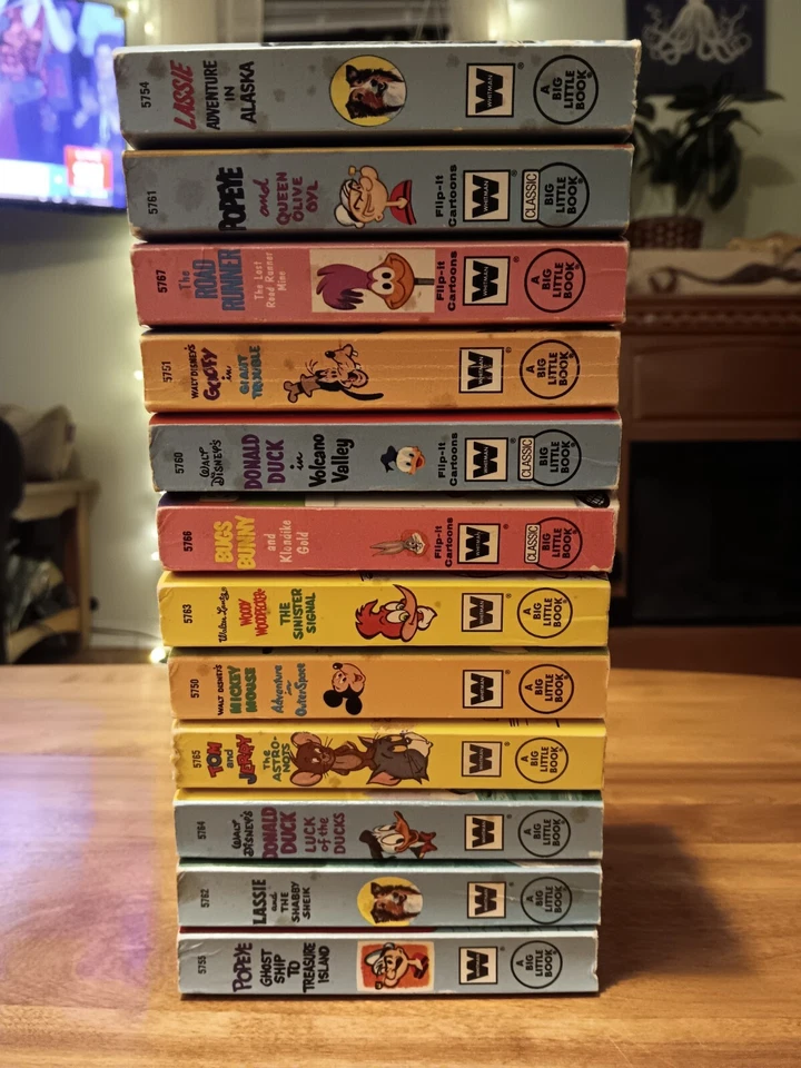 Lot of (12) Little Big Books | Mickey, Donald, Goofy, Popeye | Vintage 1960s-70s Foto 4 de 4