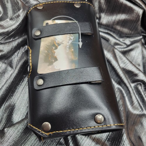 Montana West Longhorn Leder Handyhülle Gürtelschlaufe Holster. Schwarze Farbe - Bild 5 von 5