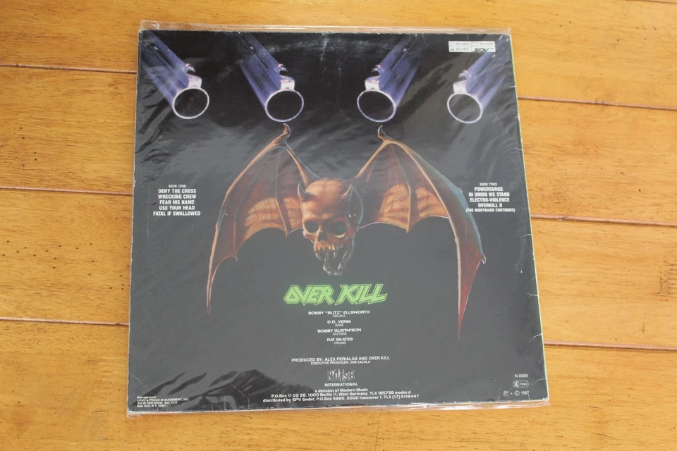 OVERKILL "TAKING OVER" LP 12" VINYL VG+/NM INNER {N 0069} 1987 THRASH ROCK [85] - Image 2 of 4