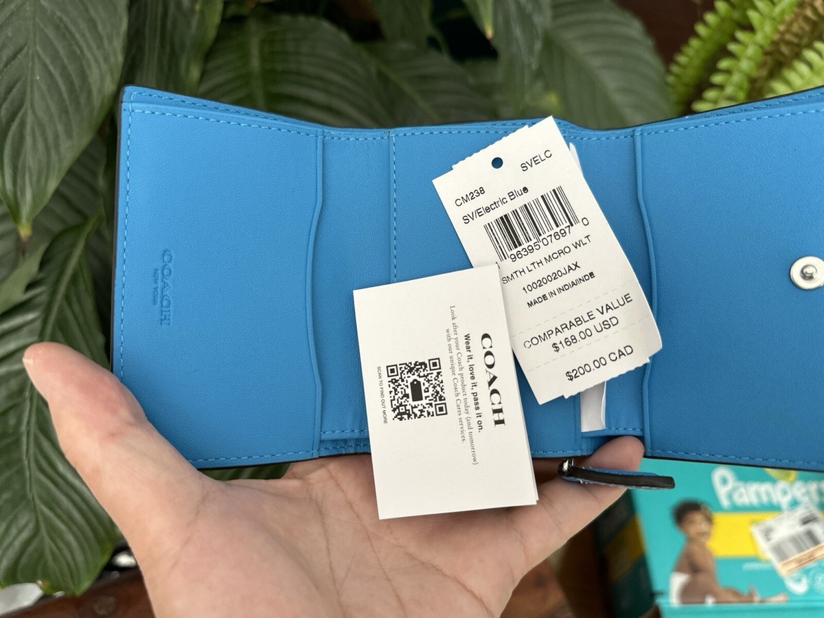 NWT - COACH Micro Wallet - Soft Pebble Leather - CM238