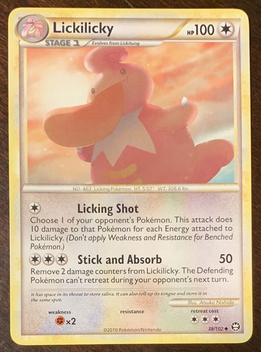 Lickilicky 38/102 Pokemon HGSS Triumphant Uncommon COLORLESS Near Mint HP 100 x1