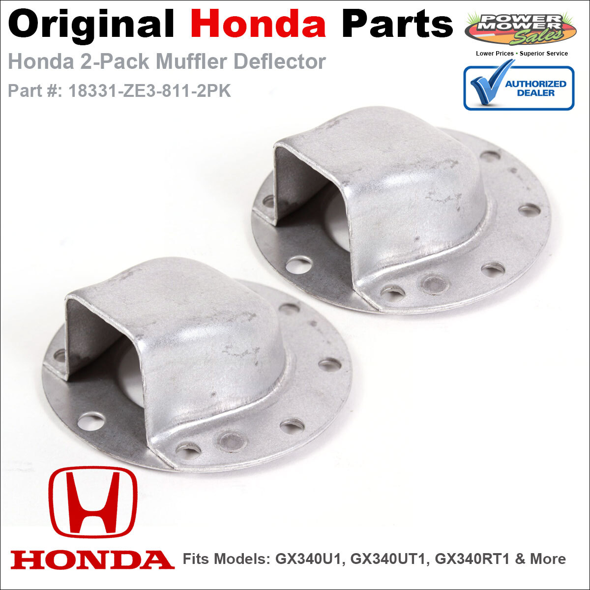 2PK) Honda Muffler Deflector / GX240 / 18331-ZE3-811, 18331-ZE3