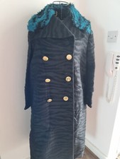 Kenzo X H&m Animal Print Fur Collared Wool/polyester Mix Coat Size 38