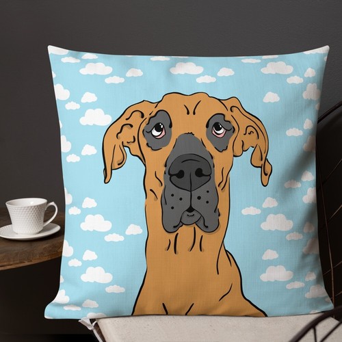 Fawn Great Dane Cloud Pillow Retro Dog Living Room and Bedroom Home Decor - Picture 12 of 15