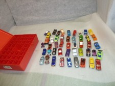 Lot of 47 Hot Wheels,Matchbox cars 1990's 2000's w/ carrying case