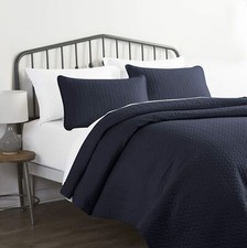 Linen Market 3 Piece Navy Quilt Queen Size Bed Set - A Lightweight Bedspread ...