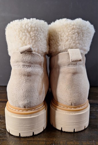 Fabianelli Italian Leather Fur Boots Beige Women's US Size 8.5 - Picture 10 of 17